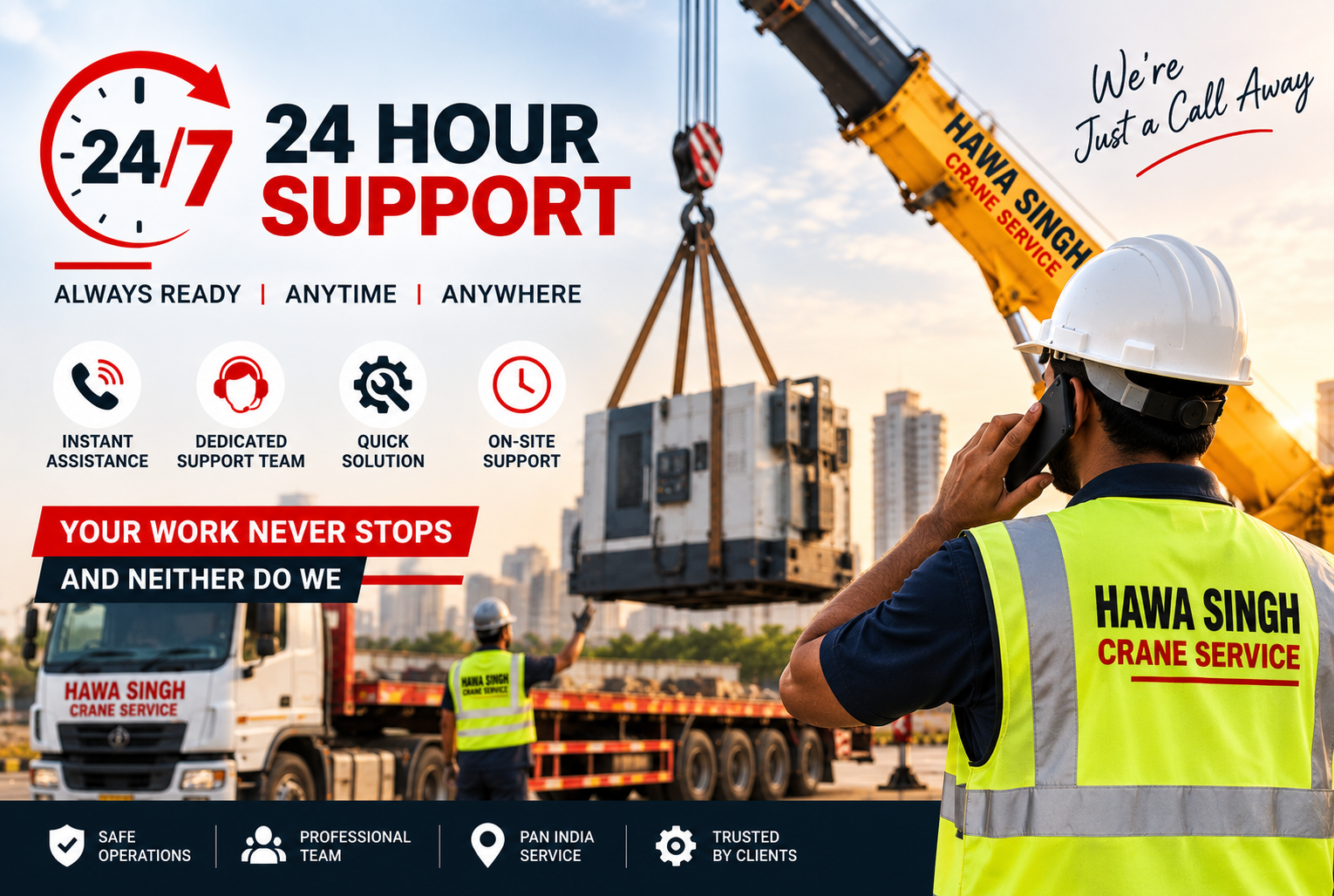 Warehouse and heavy equipment support